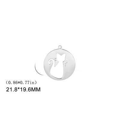 EUEAVAN 5tk roostevabast terasest kassikuu võlusid kõrvarõngastele kaelakee ehete valmistamise tarvikud loomade võluripatsid isetegemise ehted