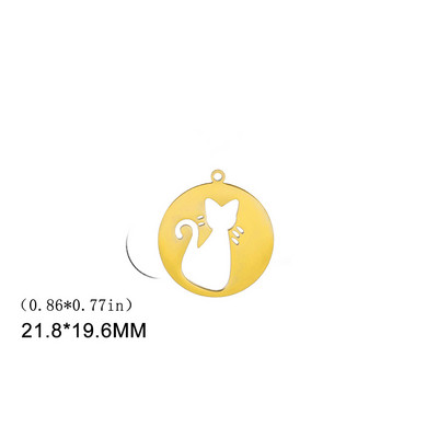 EUEAVAN 5tk roostevabast terasest kassikuu võlusid kõrvarõngastele kaelakee ehete valmistamise tarvikud loomade võluripatsid isetegemise ehted