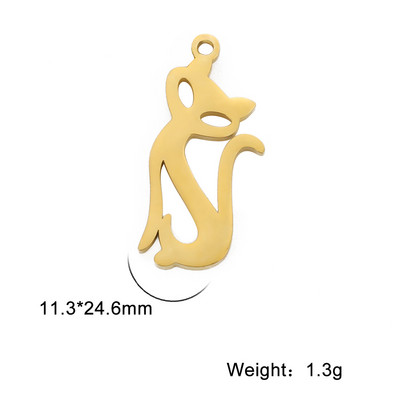 EUEAVAN 5tk roostevabast terasest kassikuu võlusid kõrvarõngastele kaelakee ehete valmistamise tarvikud loomade võluripatsid isetegemise ehted