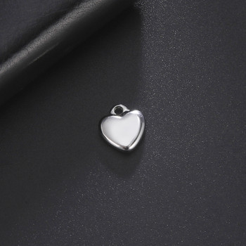 EUEAVAN 5 τμχ Heart Charms μενταγιόν από ανοξείδωτο ατσάλι για κολιέ σκουλαρίκια βραχιόλι Κοσμήματα κατασκευής προμήθειες Χονδρική