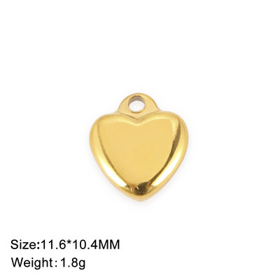 EUEAVAN 5 komada privjesaka u obliku srca, privjesak od nehrđajućeg čelika za ogrlicu, naušnice, narukvice, pribor za izradu nakita, veleprodaja