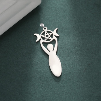 EUEAVAN 5 бр. Triple Moon Goddess Charms Wicca Pentagram Magic Tree Pendant Направи си сам Консумативи за изработка на бижута на едро