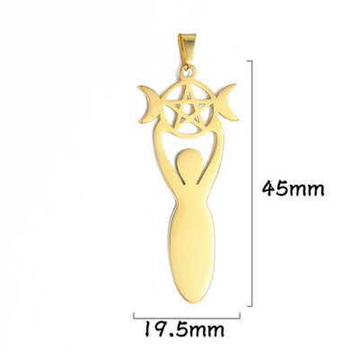 EUEAVAN 5vnt trigubos mėnulio deivės žavesiai Wicca pentagramos stebuklingo medžio pakabukas „pasidaryk pats“ papuošalų gamybos reikmenys didmeninė prekyba