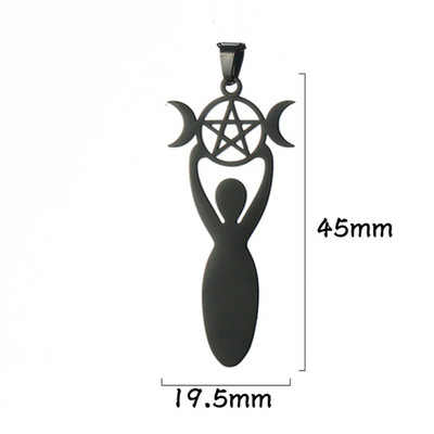 EUEAVAN 5vnt trigubos mėnulio deivės žavesiai Wicca pentagramos stebuklingo medžio pakabukas „pasidaryk pats“ papuošalų gamybos reikmenys didmeninė prekyba