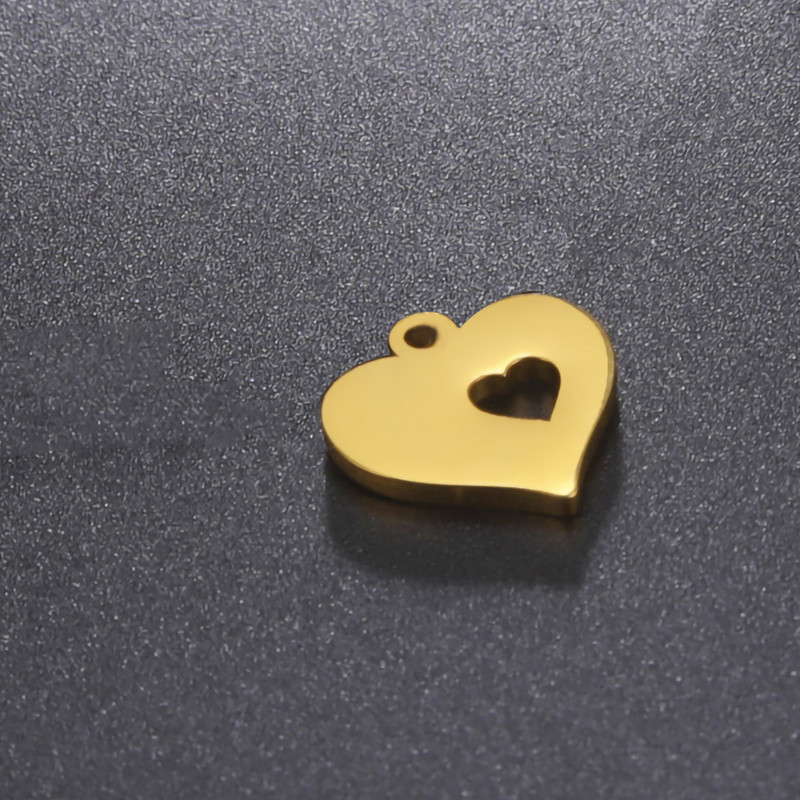 EUEAVAN 5 vnt. nerūdijančio plieno iškirpti širdies pakabukai papuošalams gaminti, apyrankės, kaklo papuošalai, pakabos auskarai, kabantys auskarai, „pasidaryk pats“ žavesio didmeninė prekyba