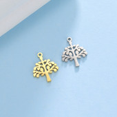 EUEAVAN 5 komada Drvo života od nehrđajućeg čelika privjesci za izradu nakita Privjesak DIY žene amulet ogrlica narukvica naušnice pribor