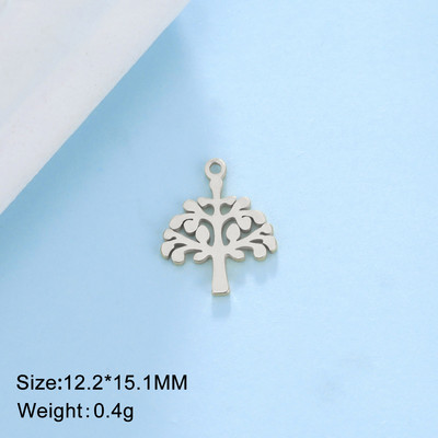 EUEAVAN 5 komada Drvo života od nehrđajućeg čelika privjesci za izradu nakita Privjesak DIY žene amulet ogrlica narukvica naušnice pribor