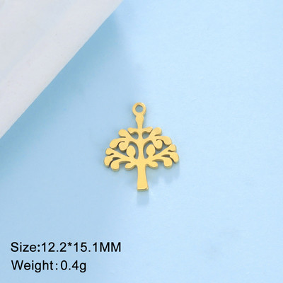 EUEAVAN 5 komada Drvo života od nehrđajućeg čelika privjesci za izradu nakita Privjesak DIY žene amulet ogrlica narukvica naušnice pribor