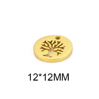 EUEAVAN 5 komada Drvo života od nehrđajućeg čelika privjesci za izradu nakita Privjesak DIY žene amulet ogrlica narukvica naušnice pribor