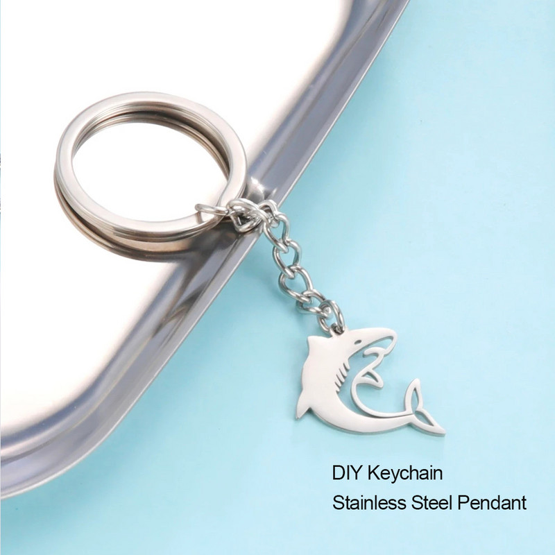 EUEAVAN 5 tk roostevabast terasest hai meisterdamise amuletid kaelakee ehete valmistamiseks mere kalade loomade kaelakee ripatsitarvikute jaoks