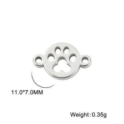 EUEAVAN 5 komada Životinja Mačka Pas Šapa Privjesci od nehrđajućeg čelika Maleni privjesak za izradu nakita Ogrlica Narukvica DIY pribor Veleprodaja