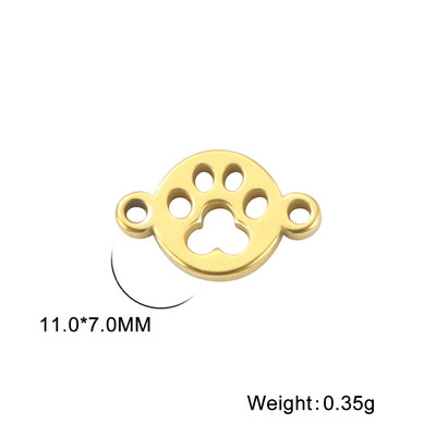 EUEAVAN 5 komada Životinja Mačka Pas Šapa Privjesci od nehrđajućeg čelika Maleni privjesak za izradu nakita Ogrlica Narukvica DIY pribor Veleprodaja