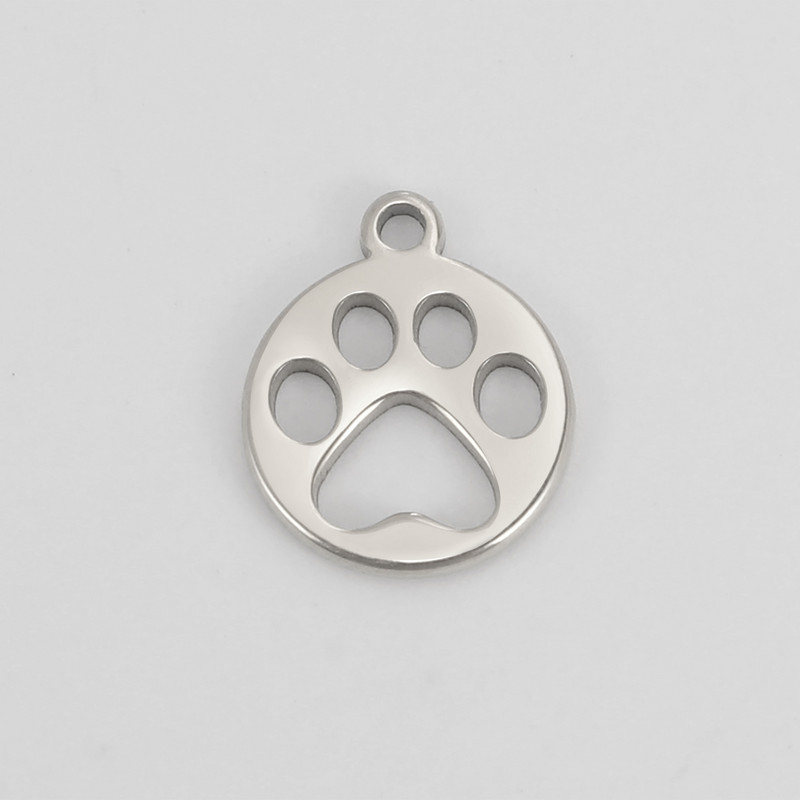 EUEAVAN 5 komada Životinja Mačka Pas Šapa Privjesci od nehrđajućeg čelika Maleni privjesak za izradu nakita Ogrlica Narukvica DIY pribor Veleprodaja
