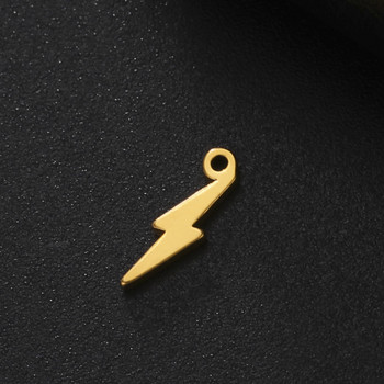 EUEAVAN 5 τμχ Tiny Charms Γούρι αστραπής από ανοξείδωτο ατσάλι για βραχιόλι κολιέ σκουλαρίκια Κοσμήματα προμήθειες κατασκευής Κρεμαστό DIY