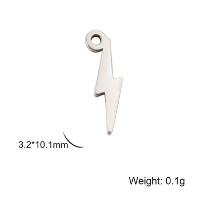 EUEAVAN 5vnt mažyčiai pakabukai nerūdijančio plieno žaibo pakabukas apyrankėms karoliai auskarai papuošalų gamybos reikmenys pasidaryk pats pakabukas