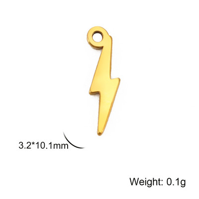 EUEAVAN 5vnt mažyčiai pakabukai nerūdijančio plieno žaibo pakabukas apyrankėms karoliai auskarai papuošalų gamybos reikmenys pasidaryk pats pakabukas