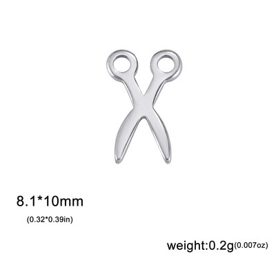 EUEAVAN 5tk Õmblused Kääridega roostevabast terasest amuletid ehete valmistamiseks Väikeste ripatsite meisterdamiseks kaelakee käevõrud hulgitarvikud