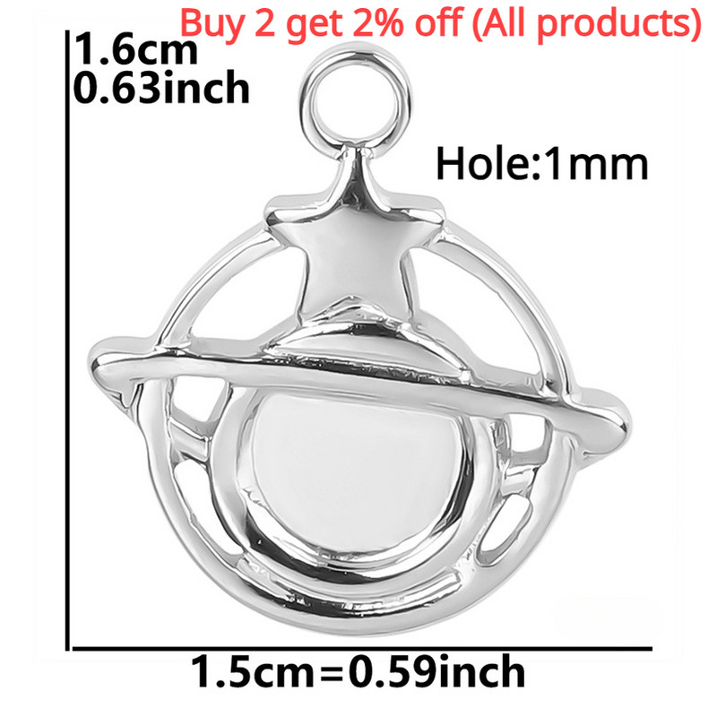 WZNB 5 vnt Saturno planetos žavesiai papuošalams gaminti žvaigždės iš nerūdijančio plieno pakabukas pasidaryk pats auskarai, karoliai, rankų darbo priedai