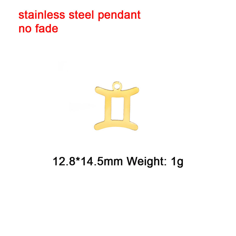 EUEAVAN 12tk Zodiac amulettid roostevabast terasest tähtkuju amuletid ehete valmistamiseks DIY kaelakee käevõru Naiste kingitused