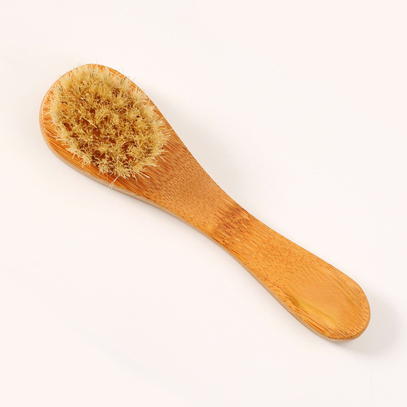 1 tk Näopuhastushari Pehme naturaalne bambusest juuste näopuhastusmassaaž Kaasaskantav pesuvahend sügavpuhas näo ilu nahahooldushari