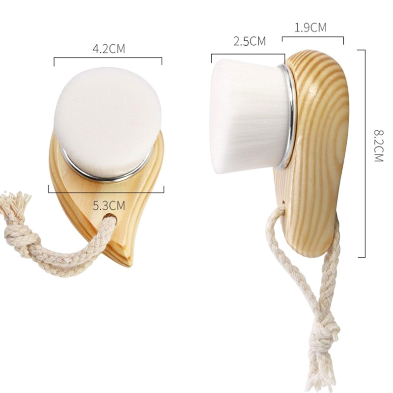 Mustpeade sügavpuhastusvahend Beauty näomassaažihari Näohooldus Puidust varrega näopuhastushari Pehme kiuga juuste koorimine