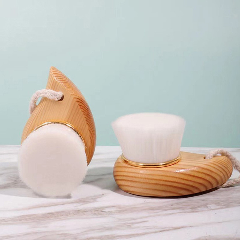 Mustpeade sügavpuhastusvahend Beauty näomassaažihari Näohooldus Puidust varrega näopuhastushari Pehme kiuga juuste koorimine