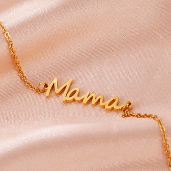 EUEAVAN 5 бр. Mama Letter Талисмани от неръждаема стомана за колие с висулка Изработка на бижута Жени Подарък за деня на майката Направи си сам консумативи