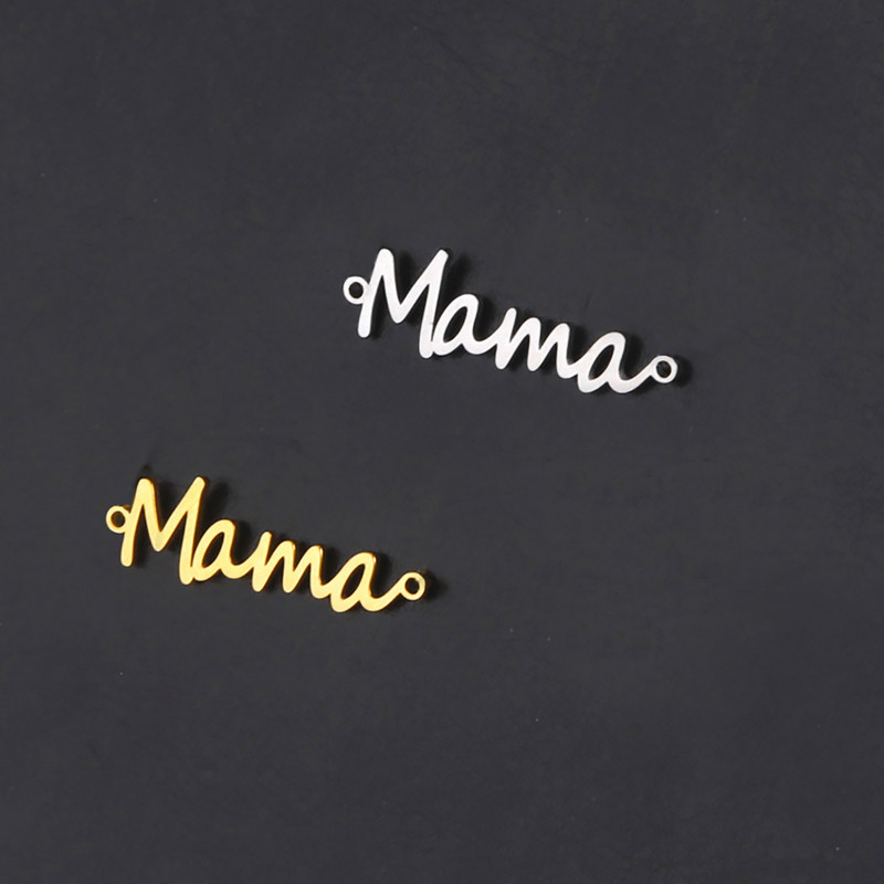 EUEAVAN 5tk Mama Letter roostevabast terasest võluripatsid kaelakee ehete jaoks naiste emadepäeva kingituste meisterdamise tarvikud