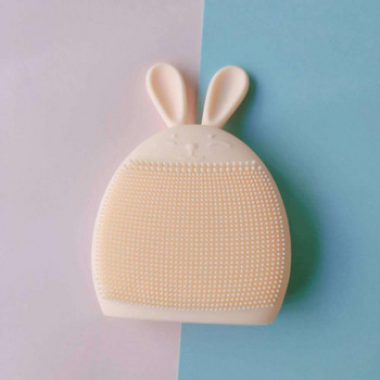 Βούρτσα καθαρισμού προσώπου από μαλακή σιλικόνη Βούρτσα καθαρισμού προσώπου για μασάζ Rabbit Manual Baby Shampoo Brush Makeup Face