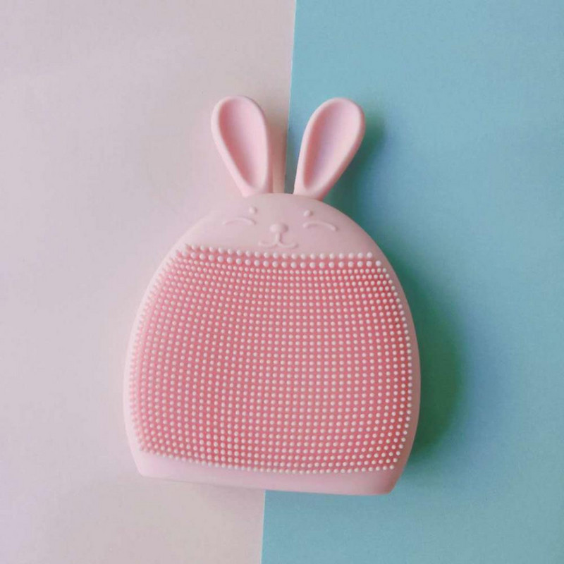 Pehme silikoonist näopuhastuspintsel Rabbit Manuaalne massaažipuhastuspintsel Baby Shampoo Makeup Face Pintsel
