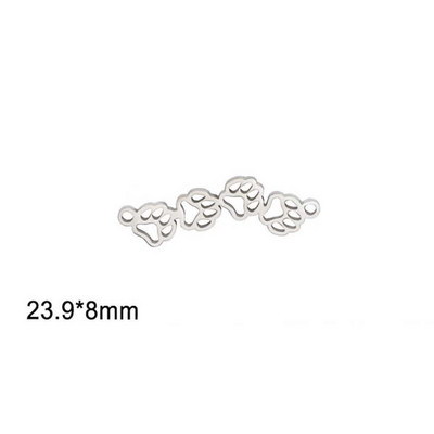 EUEAVAN 5 vnt., nerūdijančio plieno šunų katės letenėlių pakabukai papuošalams gaminti, maži gyvūnai, pakabukas „pasidaryk pats“ karoliai, apyrankės, auskarai, didmeninė prekyba