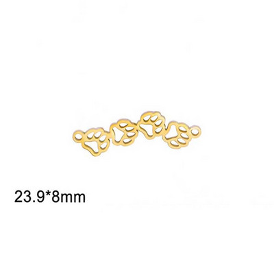 EUEAVAN 5 vnt., nerūdijančio plieno šunų katės letenėlių pakabukai papuošalams gaminti, maži gyvūnai, pakabukas „pasidaryk pats“ karoliai, apyrankės, auskarai, didmeninė prekyba