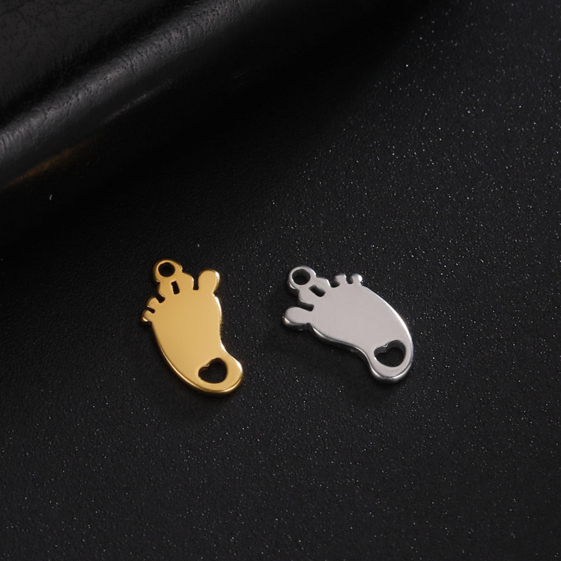 EUEAVAN 5 бр. Талисман за бебешко краче Талисмани от неръждаема стомана Висулка за гривна Колие за глезен, Консумативи за производство на бижута на едро