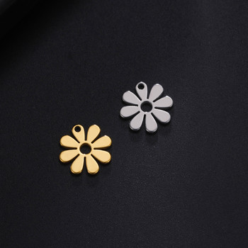 EUEAVAN 5бр. Талисмани за цветя Талисман от неръждаема стомана за изработка на бижута Малък минимален малък висулка Направи си сам Колие Гривна Подаръци