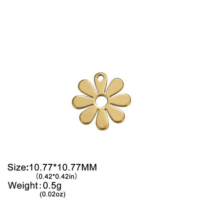 EUEAVAN 5 tk lillevõrud roostevabast terasest ehete tegemiseks pisikesed, väikesed ripatsid, meisterdage kaelakee käevõru kingitused