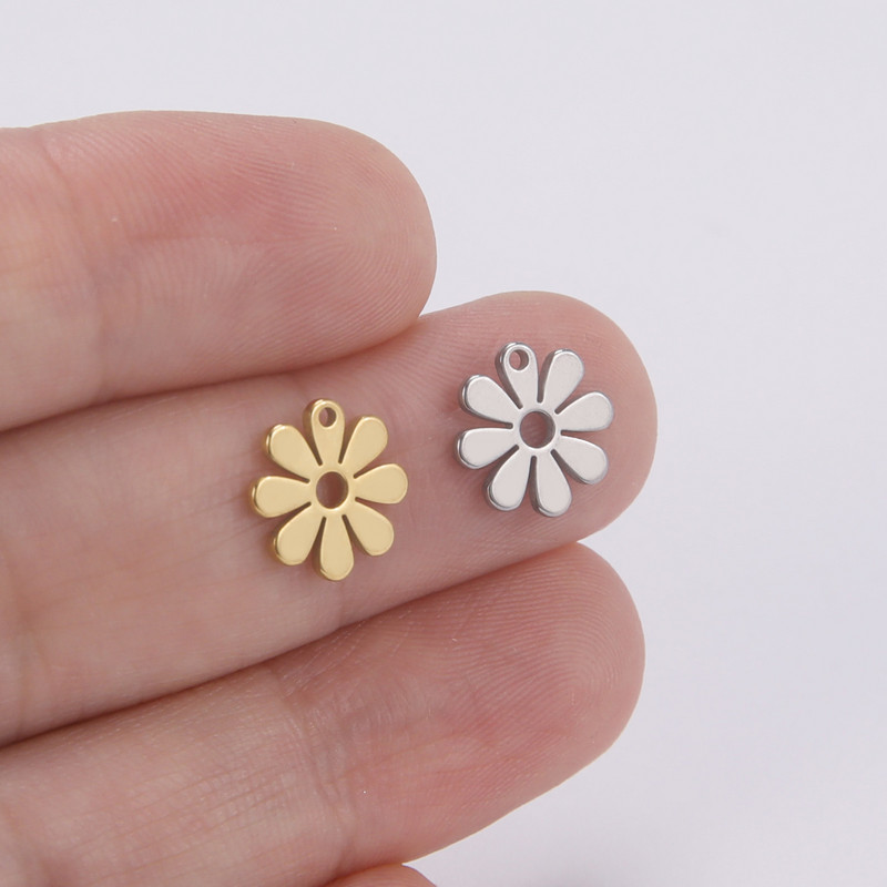 EUEAVAN 5 tk lillevõrud roostevabast terasest ehete tegemiseks pisikesed, väikesed ripatsid, meisterdage kaelakee käevõru kingitused