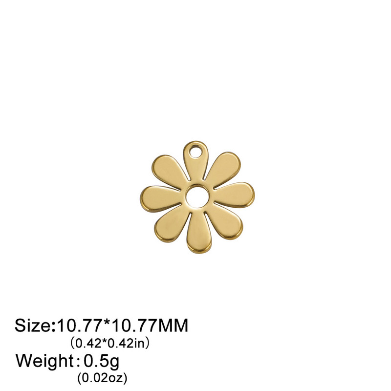 EUEAVAN 5 tk lillevõrud roostevabast terasest ehete tegemiseks pisikesed, väikesed ripatsid, meisterdage kaelakee käevõru kingitused