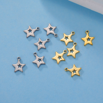 EUEAVAN 5 τμχ Smiley Face Charms Star από ανοξείδωτο ατσάλι Γούρι DIY κολιέ σκουλαρίκι Σκουλαρίκια Προμήθειες κατασκευής κοσμημάτων Χονδρική