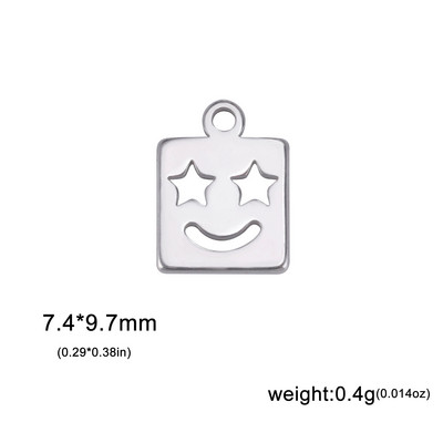 EUEAVAN 5tk Smiley Face Charms Star roostevabast terasest võlukee DIY kaelakee käevõru kõrvarõngas ehete valmistamise tarvikud hulgimüük