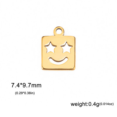 EUEAVAN 5tk Smiley Face Charms Star roostevabast terasest võlukee DIY kaelakee käevõru kõrvarõngas ehete valmistamise tarvikud hulgimüük