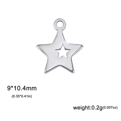 EUEAVAN 5tk Smiley Face Charms Star roostevabast terasest võlukee DIY kaelakee käevõru kõrvarõngas ehete valmistamise tarvikud hulgimüük