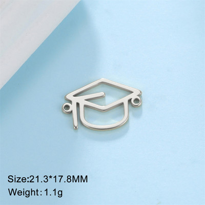 EUEAVAN 5 τεμ. Γούρια από ανοξείδωτο ατσάλι για καπέλο Bachelor για βραχιόλια Μεταπτυχιακό κρεμαστό σύνδεσμο Προμήθειες κατασκευής κοσμημάτων Χονδρική