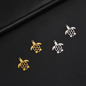 EUEAVAN 5tk Roostevabast terasest kilpkonn amuletid ehete valmistamiseks Loomade kõrvarõngad Kaelakeed Käevõrud DIY ripatsitarbed hulgimüük