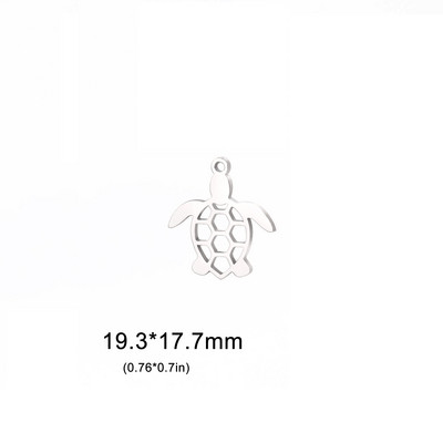 EUEAVAN 5tk Roostevabast terasest kilpkonn amuletid ehete valmistamiseks Loomade kõrvarõngad Kaelakeed Käevõrud DIY ripatsitarbed hulgimüük