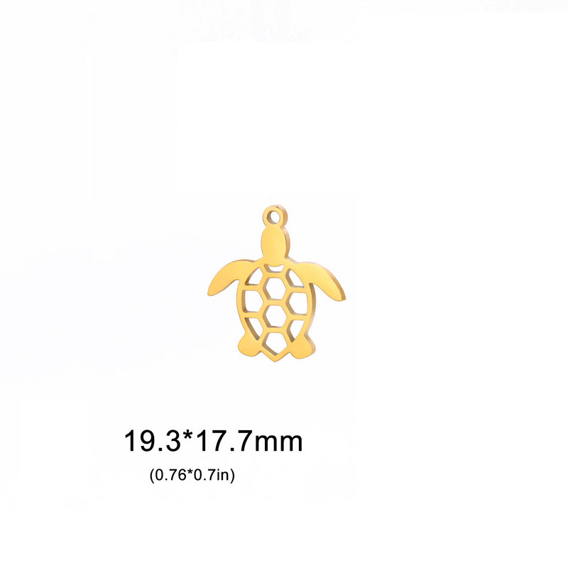 EUEAVAN 5tk Roostevabast terasest kilpkonn amuletid ehete valmistamiseks Loomade kõrvarõngad Kaelakeed Käevõrud DIY ripatsitarbed hulgimüük