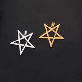 EUEAVAN 5tk ümberpööratud Pentagram Pentacle roostevabast terasest amuletid ehete valmistamiseks Amulet Nõidus kaelakee Kõrvarõngad Ripats