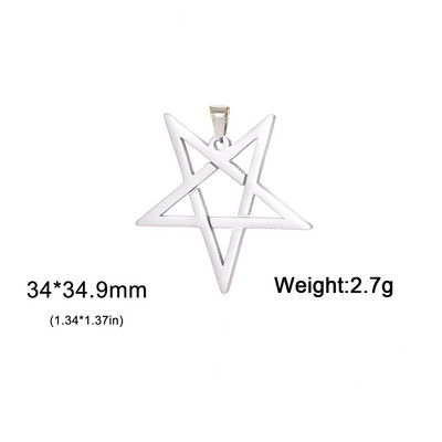 EUEAVAN 5tk ümberpööratud Pentagram Pentacle roostevabast terasest amuletid ehete valmistamiseks Amulet Nõidus kaelakee Kõrvarõngad Ripats