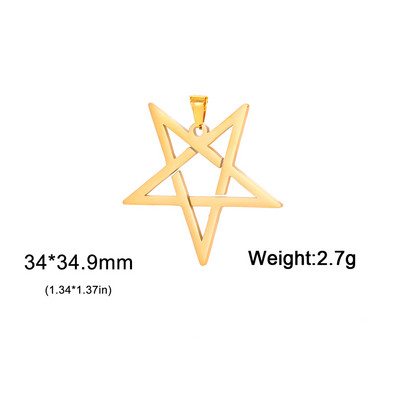 EUEAVAN 5tk ümberpööratud Pentagram Pentacle roostevabast terasest amuletid ehete valmistamiseks Amulet Nõidus kaelakee Kõrvarõngad Ripats