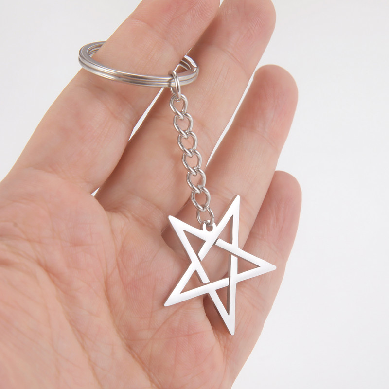 EUEAVAN 5tk ümberpööratud Pentagram Pentacle roostevabast terasest amuletid ehete valmistamiseks Amulet Nõidus kaelakee Kõrvarõngad Ripats