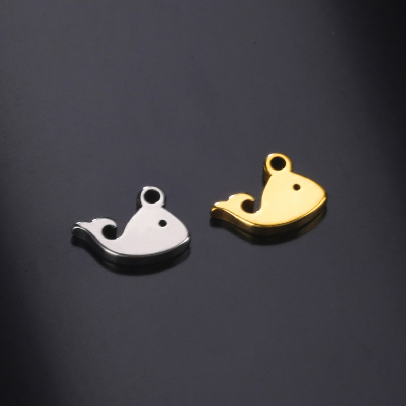 EUEAVAN 5tk roostevabast terasest amuletid vaaladelfiini amulett käevõrudele ripats kaelakee kõrvarõngad aksessuaarid hulgimüük tarvikud